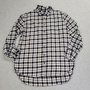Madewell Black and White Buffalo Check‎ Plaid Long Sleeve S Button Flannel Shirt